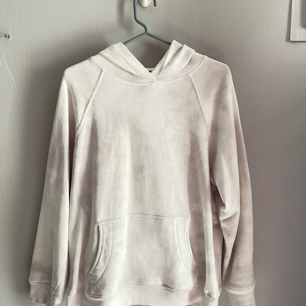 White grey tie dye hoodie